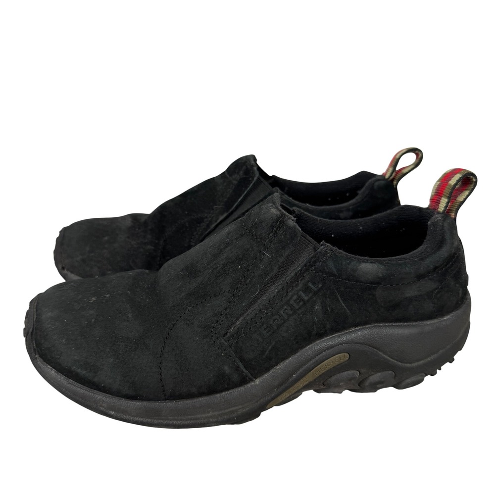 Merrell Jungle Moc Black Suede Slip On Hiking Shoes Womens 8 Gorpcore Utility